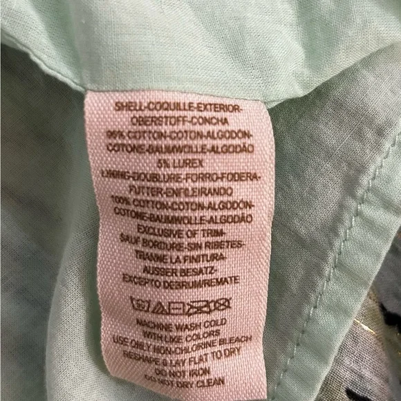 Free People XS Boho Halter Mini Dress Green Abstract Print Smocked Waist - Picture 8 of 15